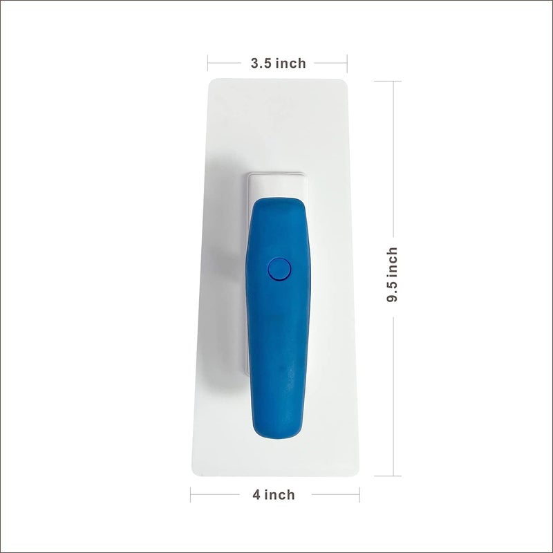 Hanroy Plastic Trowel with Blue Comfortable Grip Handle, Includes 4" x 9.5'' Finishing Trowels, Lightweight Mounting Suitable for Scrape,Plastering and Paint Walls(D1147F) - Image 4